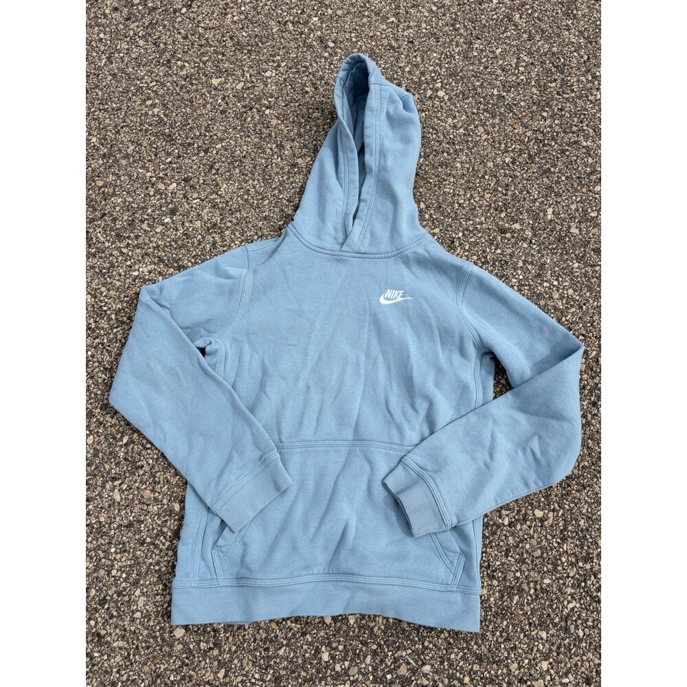 Youth Girls Nike Aqua Hooded Sweatshirt, Size Large